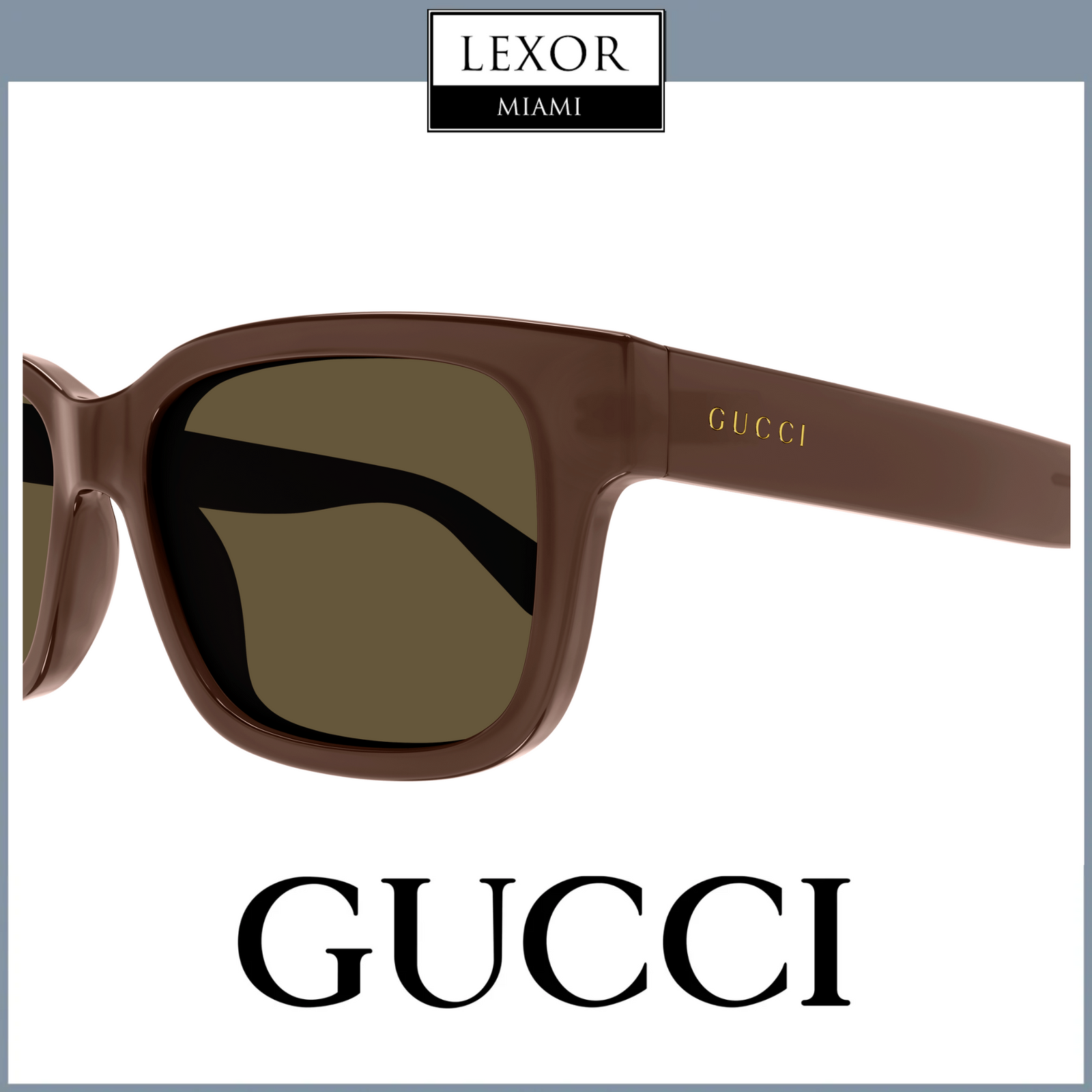 Gucci Women Sunglasses Brown Square GG1583S 004 NEW AUTHENTIC Gucci GG1583S 004 Men main image 2