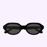 Gucci Sunglasses GG2178S-001 53 feature round dark lenses and bold geometric frames, presented on a plain light background—a signature piece from Gucci Sunglasses that adds effortless luxury to any modern ensemble.