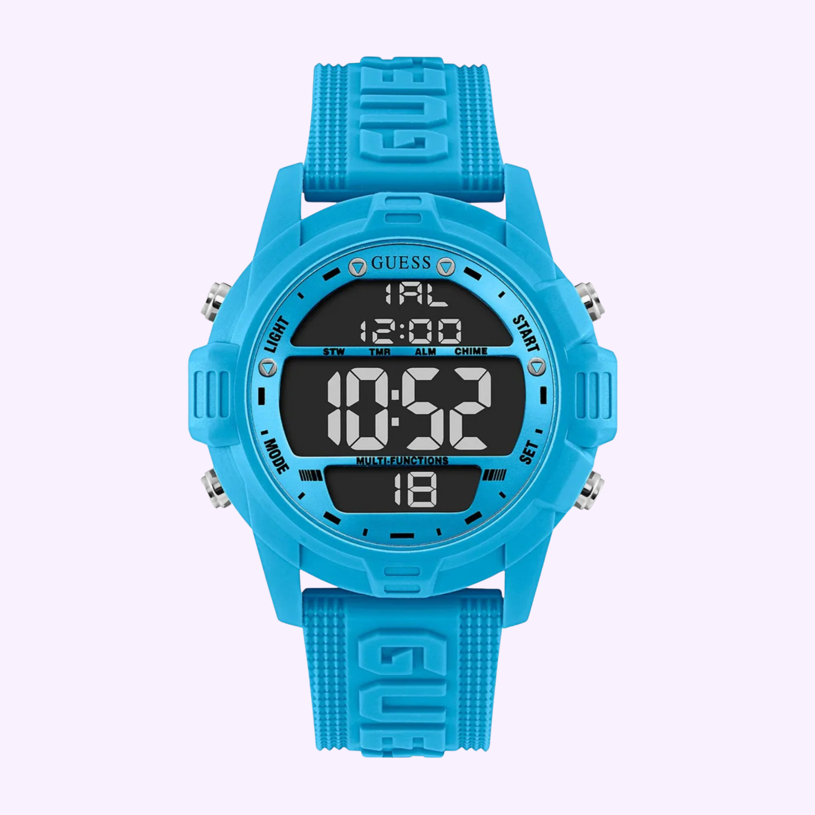 Guess GW0050G1 Digital Blue Silicone Strap Men Watches  display picture 2