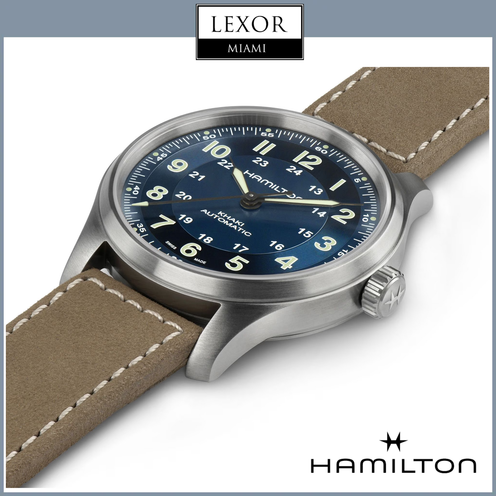 Hamilton H70545540 Khaki Field Auto Watch – Lexor Miami