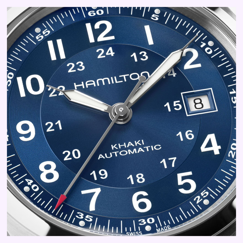 Hamilton H70605540 Khaki Field Auto 42mm Men Watch Upc:7630458805693
