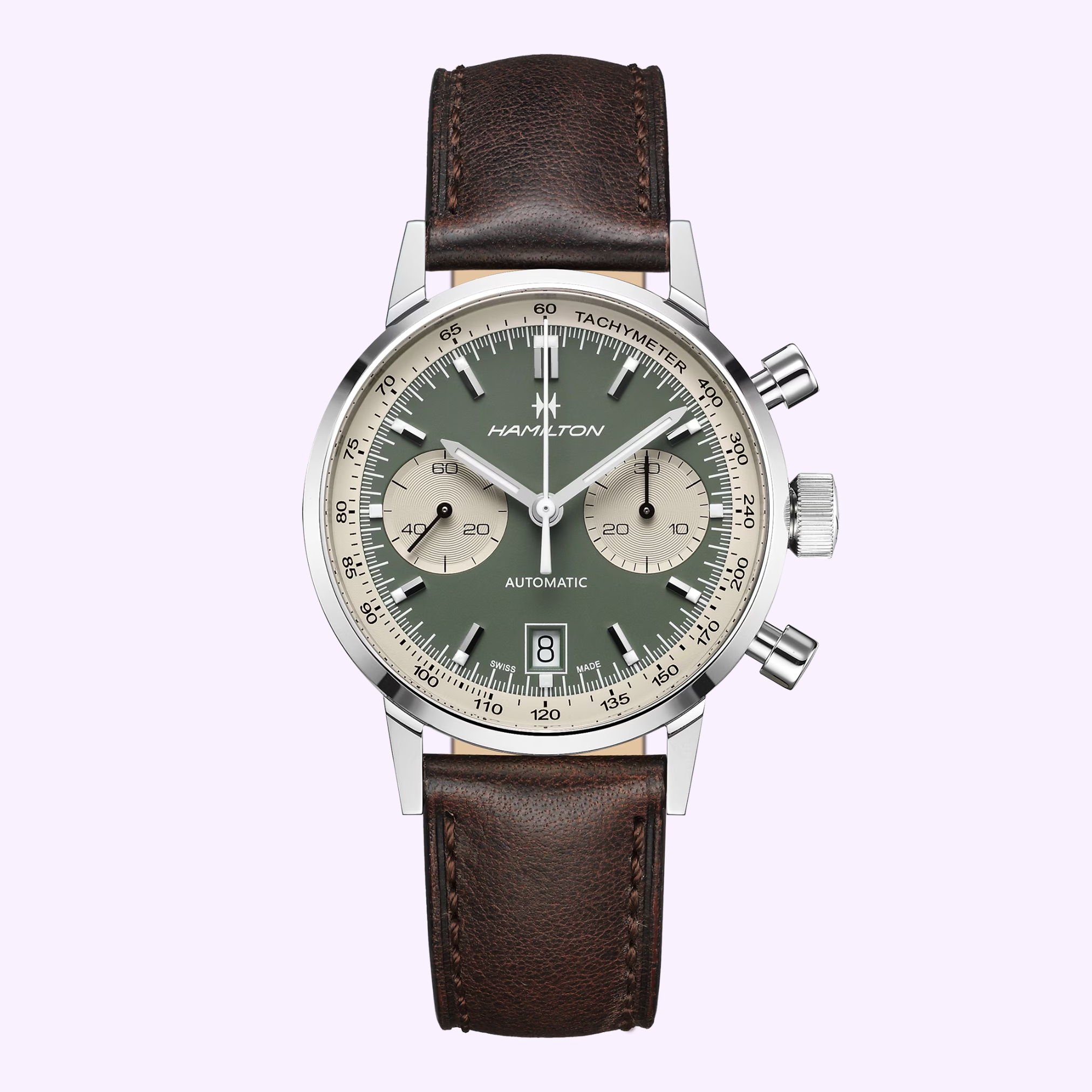 Front View Hamilton Watches American Classic  Intra-Matic Auto Chrono 40mm H38416560