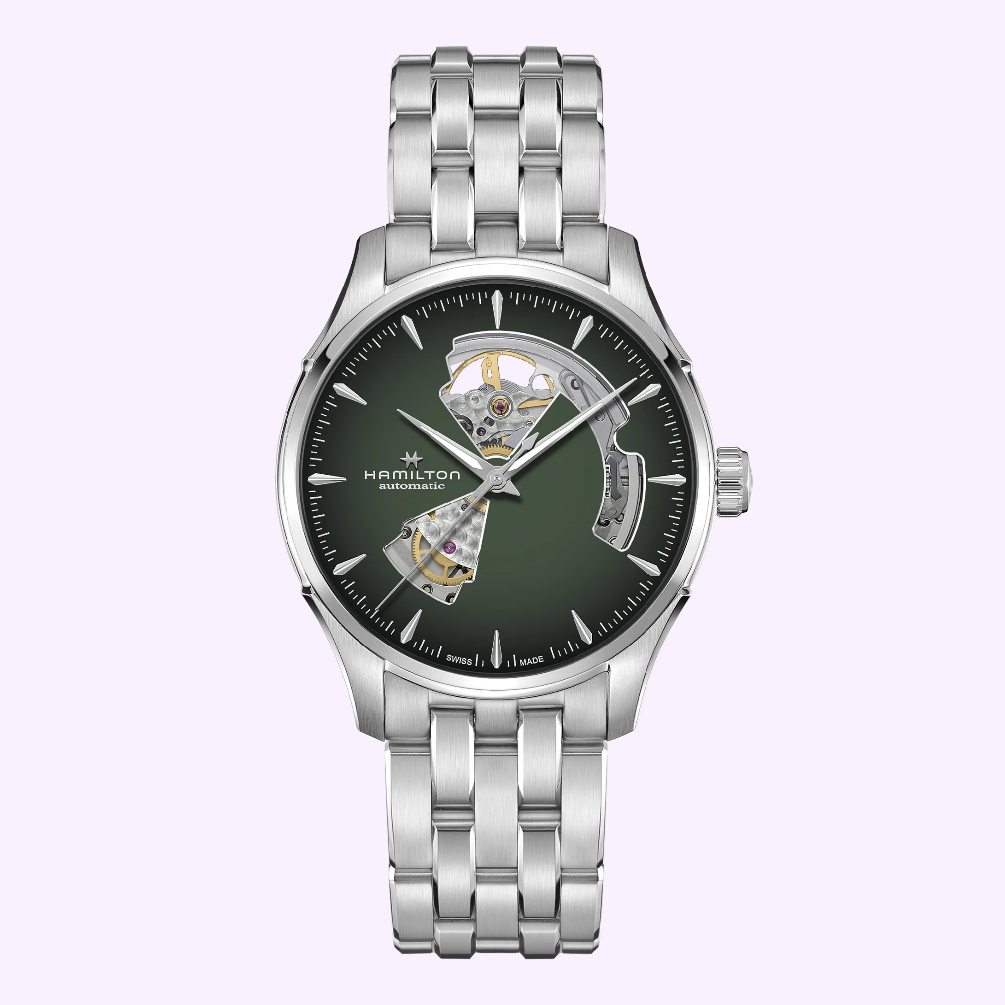 Front View Hamilton Watches Jazzmaster Open Heart Auto H32675160
