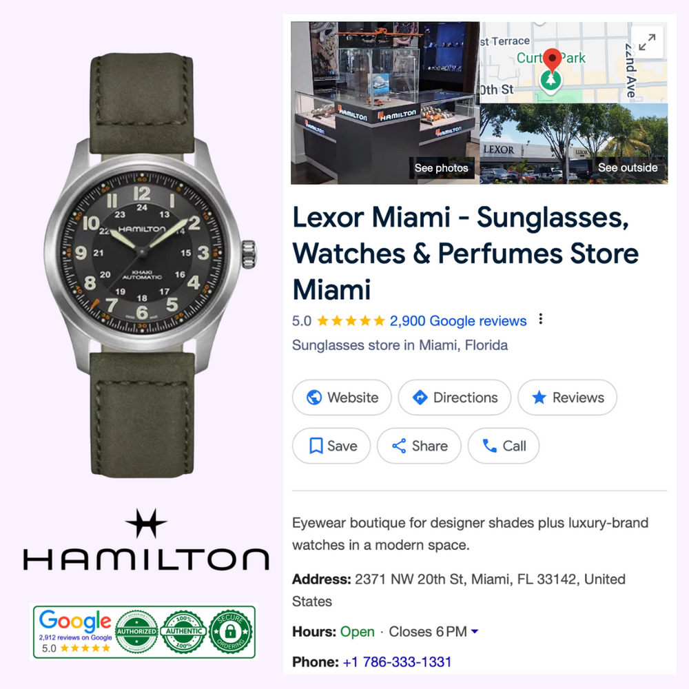 Hamilton Khaki Field Titanium Auto Man Watch H70205830 – Lexor Miami