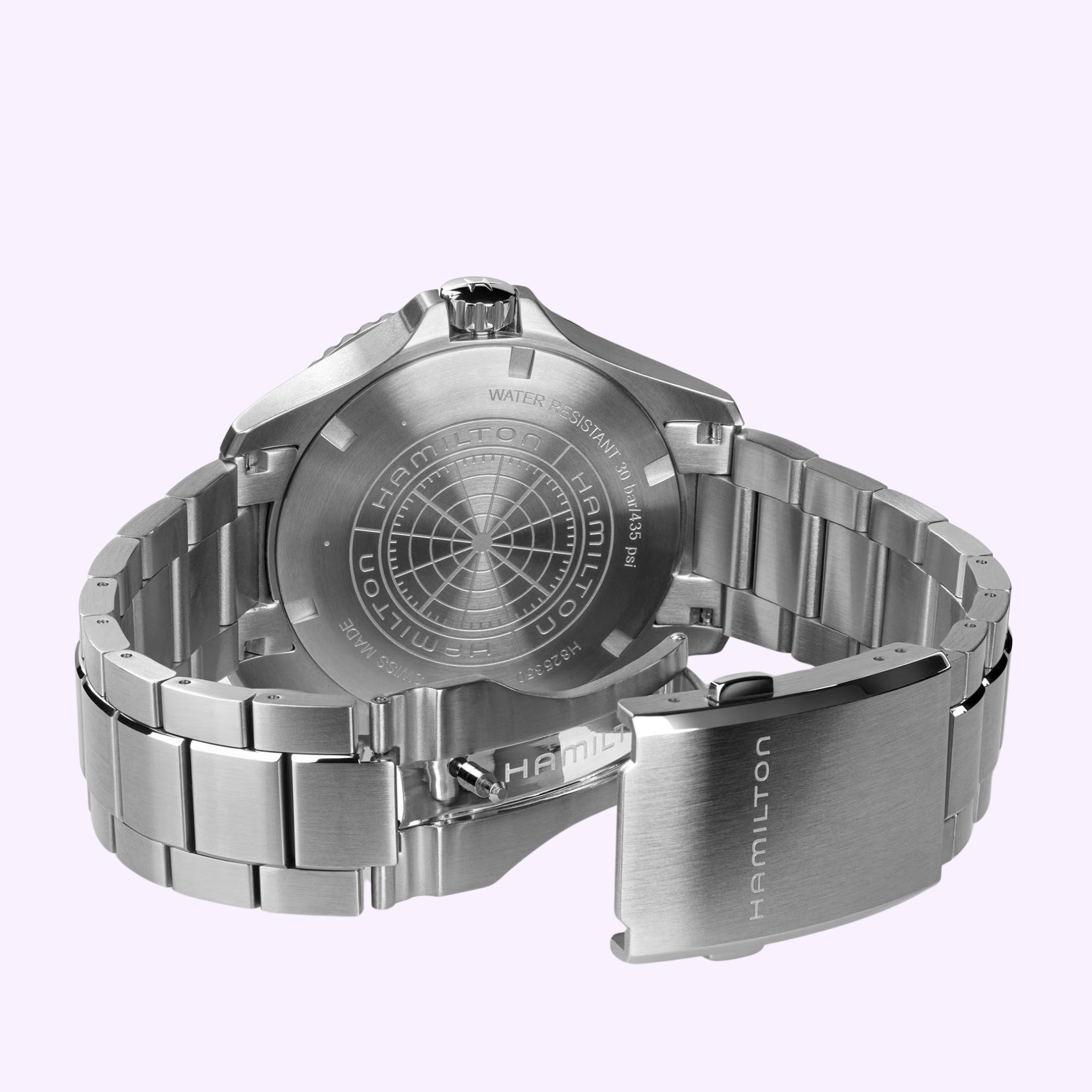 Back View Hamilton Watches Khaki Navy Scuba Auto GMT 43mm H82535140