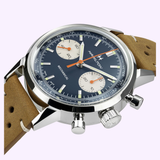 Hamilton watched American Classic Intra-matic Chronograph H H38429541 angle view 2 leather strap