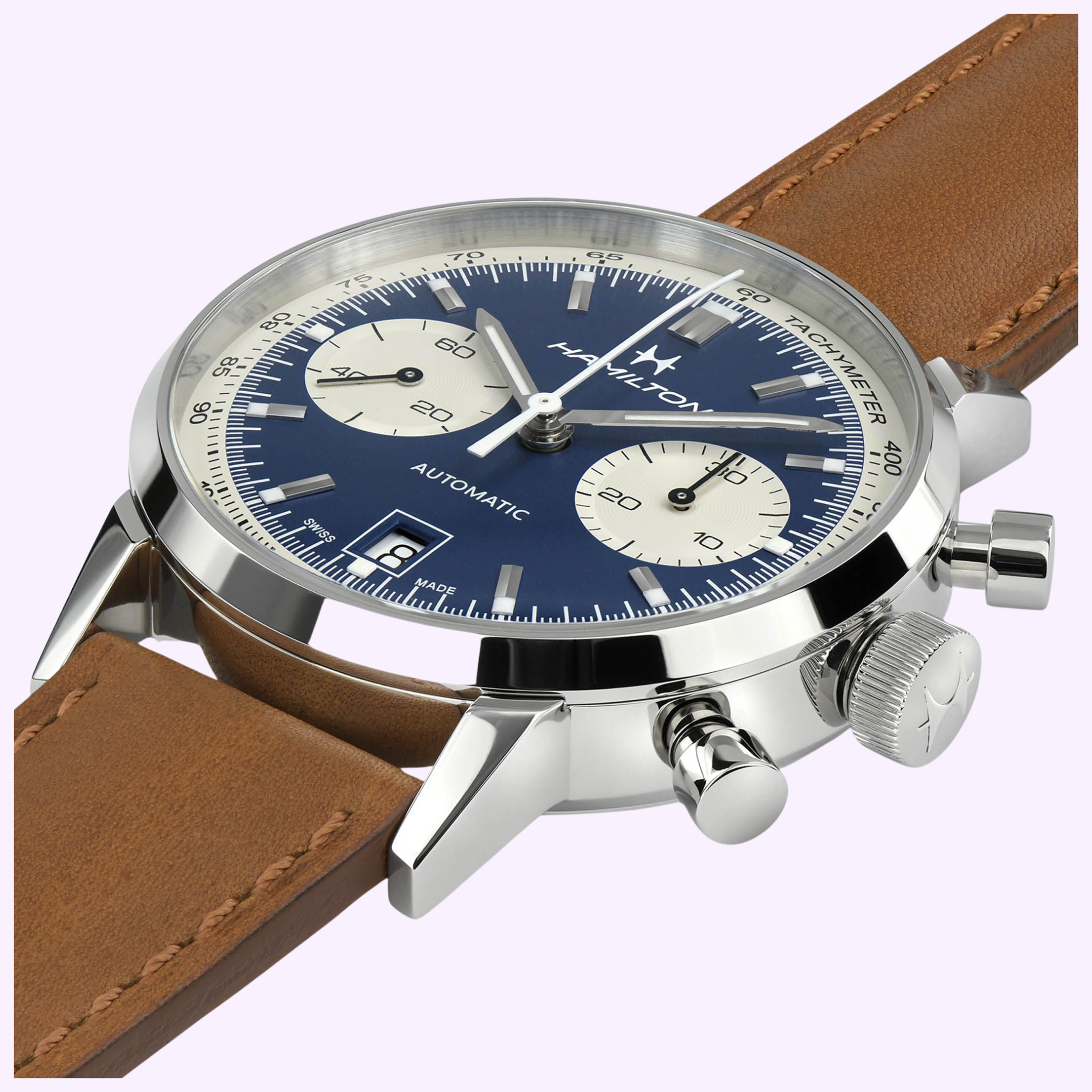 Angle View Hamilton watches  American Classic Intra-Matic Auto Chrono H38416541