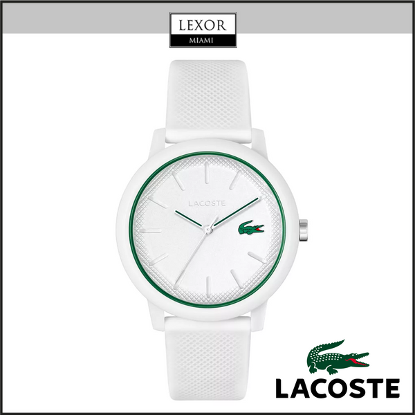 Lacoste 2011169 Men's L.12.12 White Silicone Strap Watch 42mm