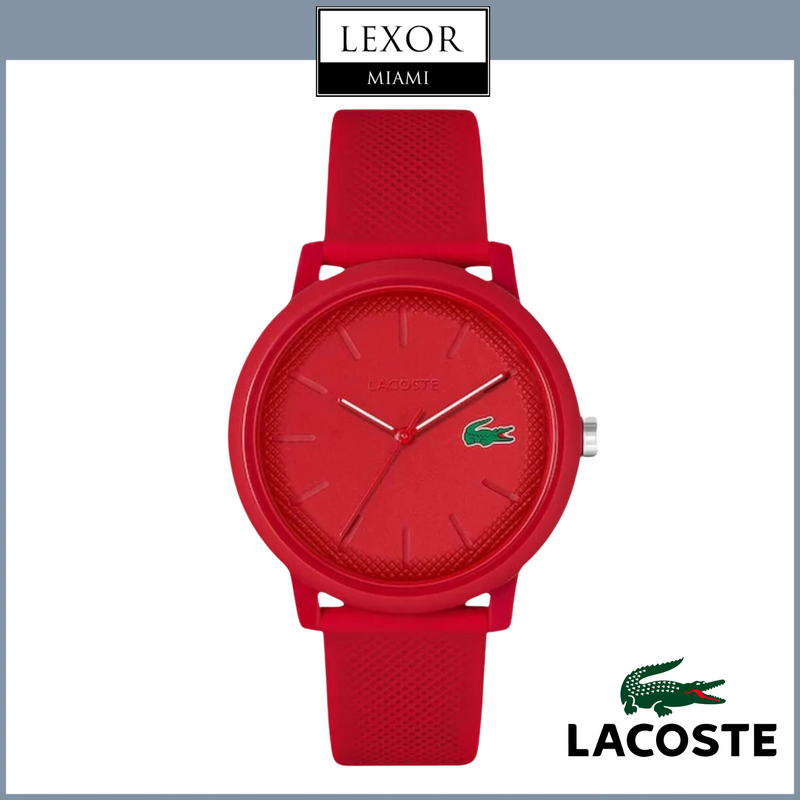 Lacoste 2011173 Men’s 12.12 Red Silicone Strap Watch