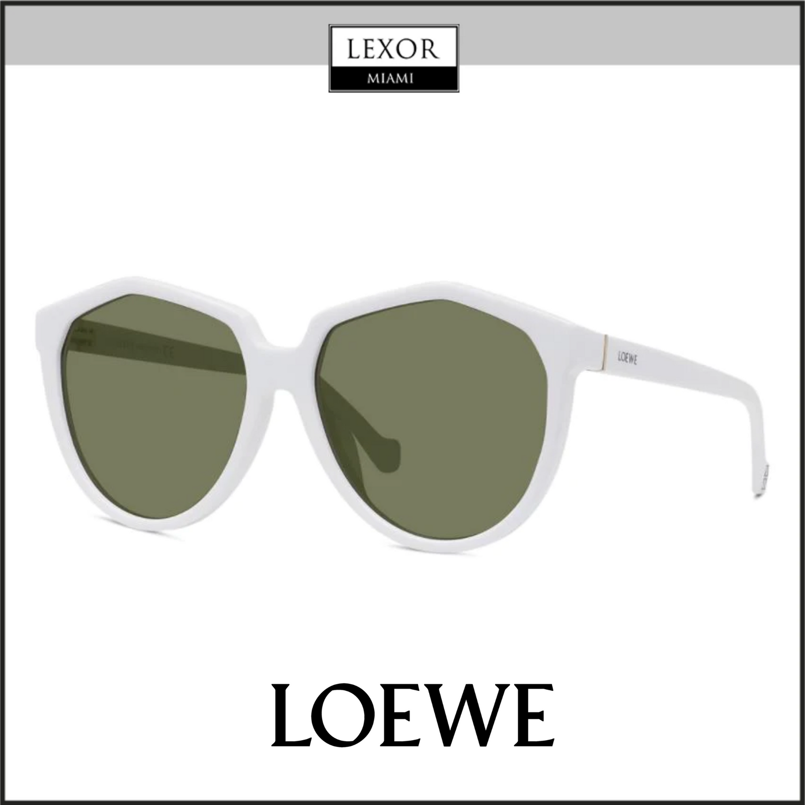 NEW!!! Loewe white sunglasses LW40088U 21E Authentic Retail 420$ Loewe LW40033I Sunglasses White Yellowish Orange Mirrored Lenses main image 2