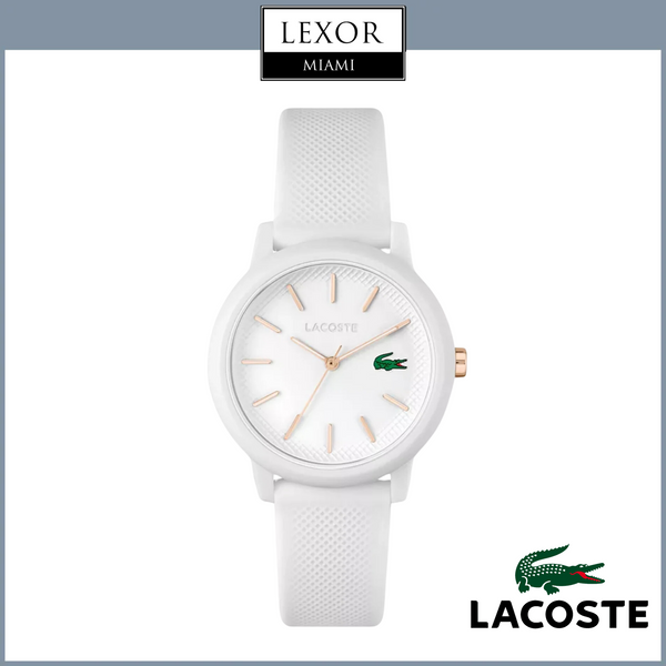 Reloj Lacoste 2001211 L.12.12 para mujer con correa de silicona blanca