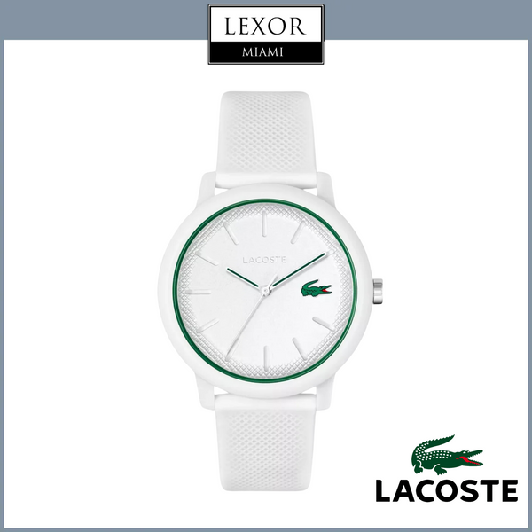 Reloj Lacoste 2011169 L.12.12 para hombre con correa de silicona blanca de 42 mm