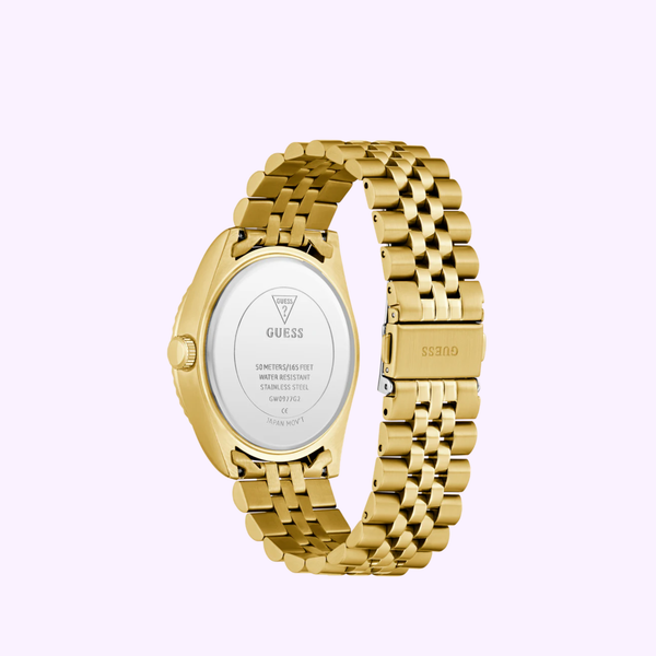 Guess Watches Men Jaden Gold Tone Multifunction  GW0977G2 091661581755