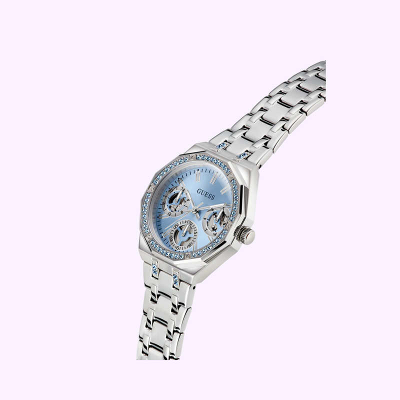 Guess Watches Ladies Swarovski ReCreated Silver Tone GW1009L1 091661586743