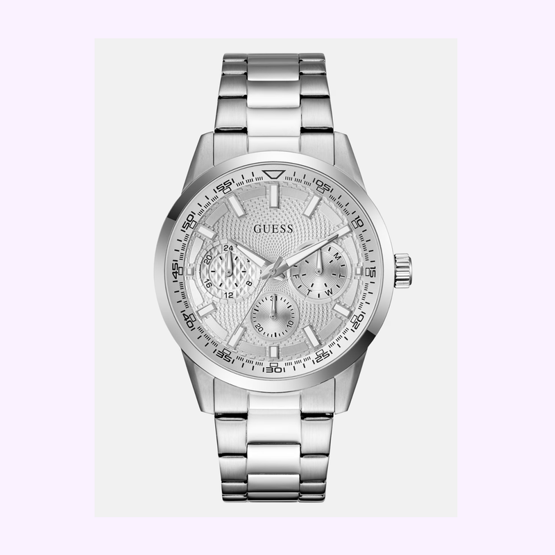 Guess Watches Silver-Tone Multifunction Watch  GW0963G1 upc:091661581694
