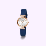 Guess Watches Ladies Blue Rose Gold Tone Analog WatchGW0912L3 upc:091661564598