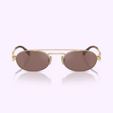 MIU MIU  0MU 54ZS ZVN70D 53  140 Pale Gold Polished Metal Woman Sunglasses