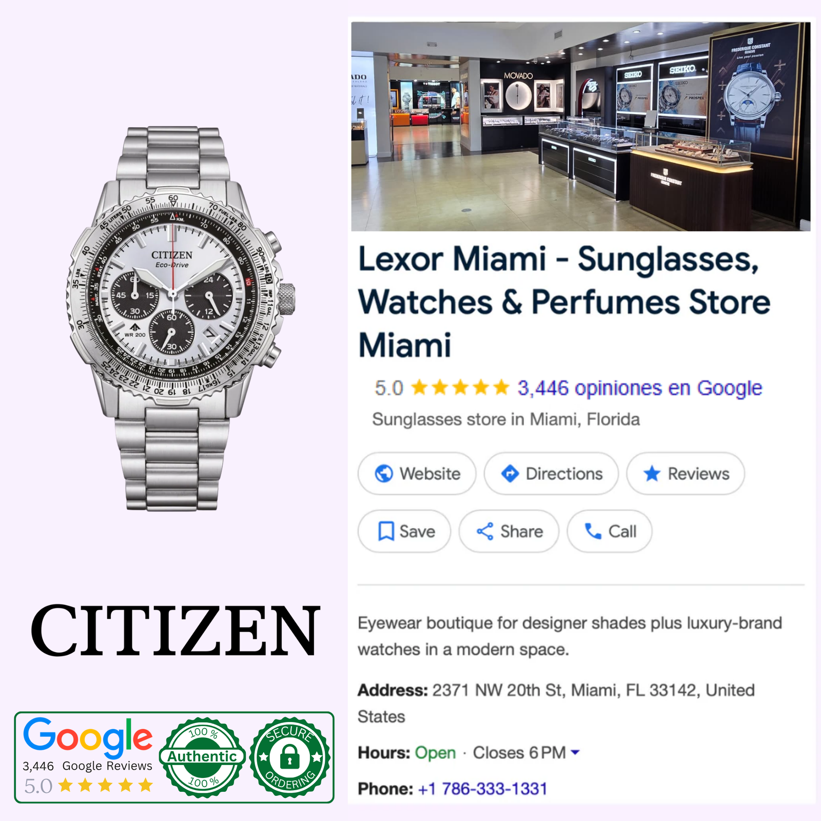 Citizen Watches CA4660-61A Eco-Drive UPC: 013205169571 – Lexor Miami