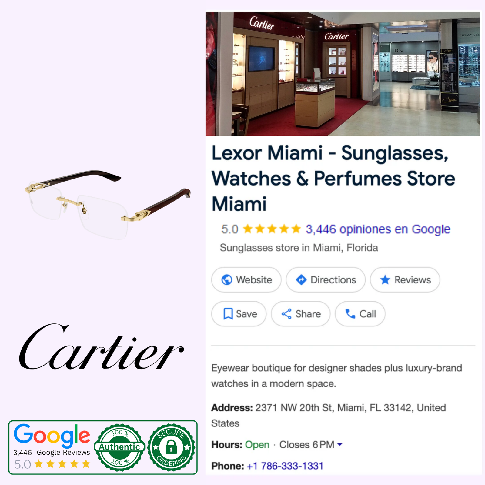 Cartier Optical CT0453O-006 56 Men – Lexor Miami