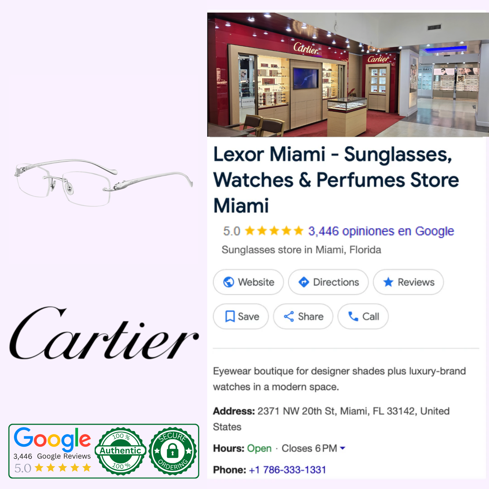 Cartier CT0061O 003 53 Unisex Optical Frame – Lexor Miami