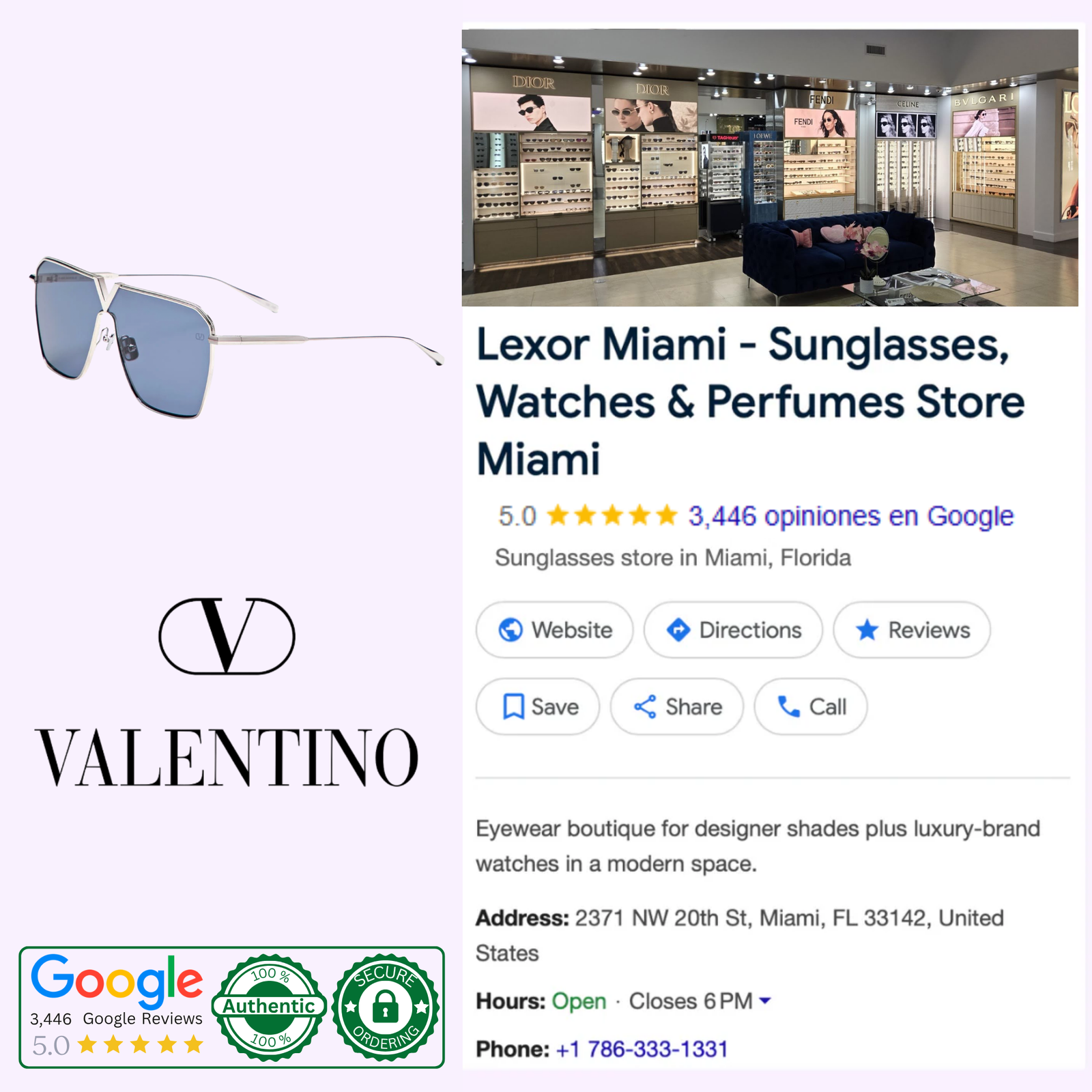 Valentino Sunglasses V - GOLDSHIELD VLS-137A-134 UPC 7630449212974
