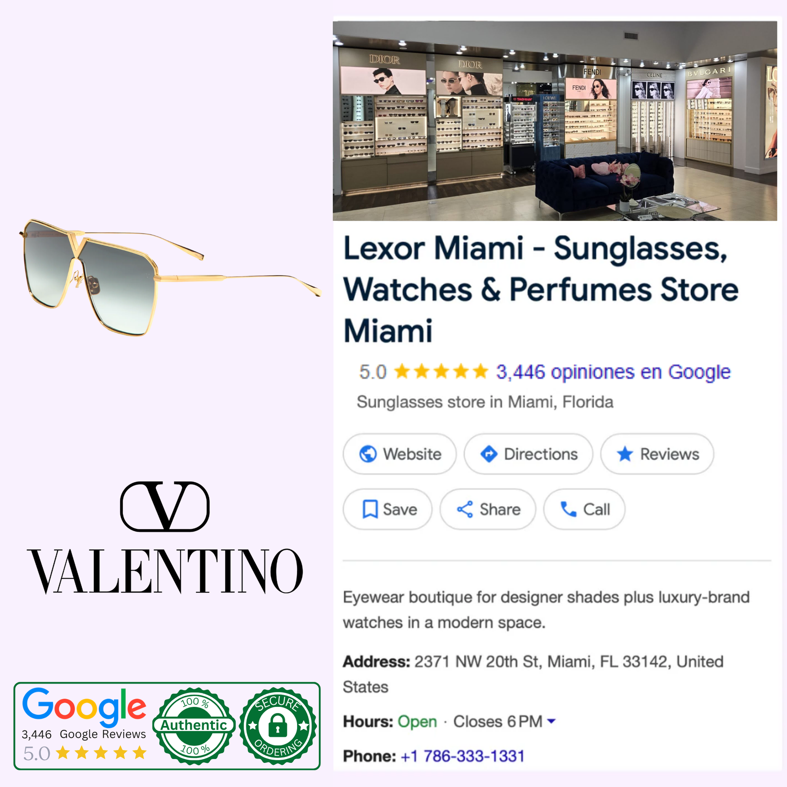 Valentino Sunglasses V - GOLDSHIELD VLS-137C-134 UPC:7630449212998
