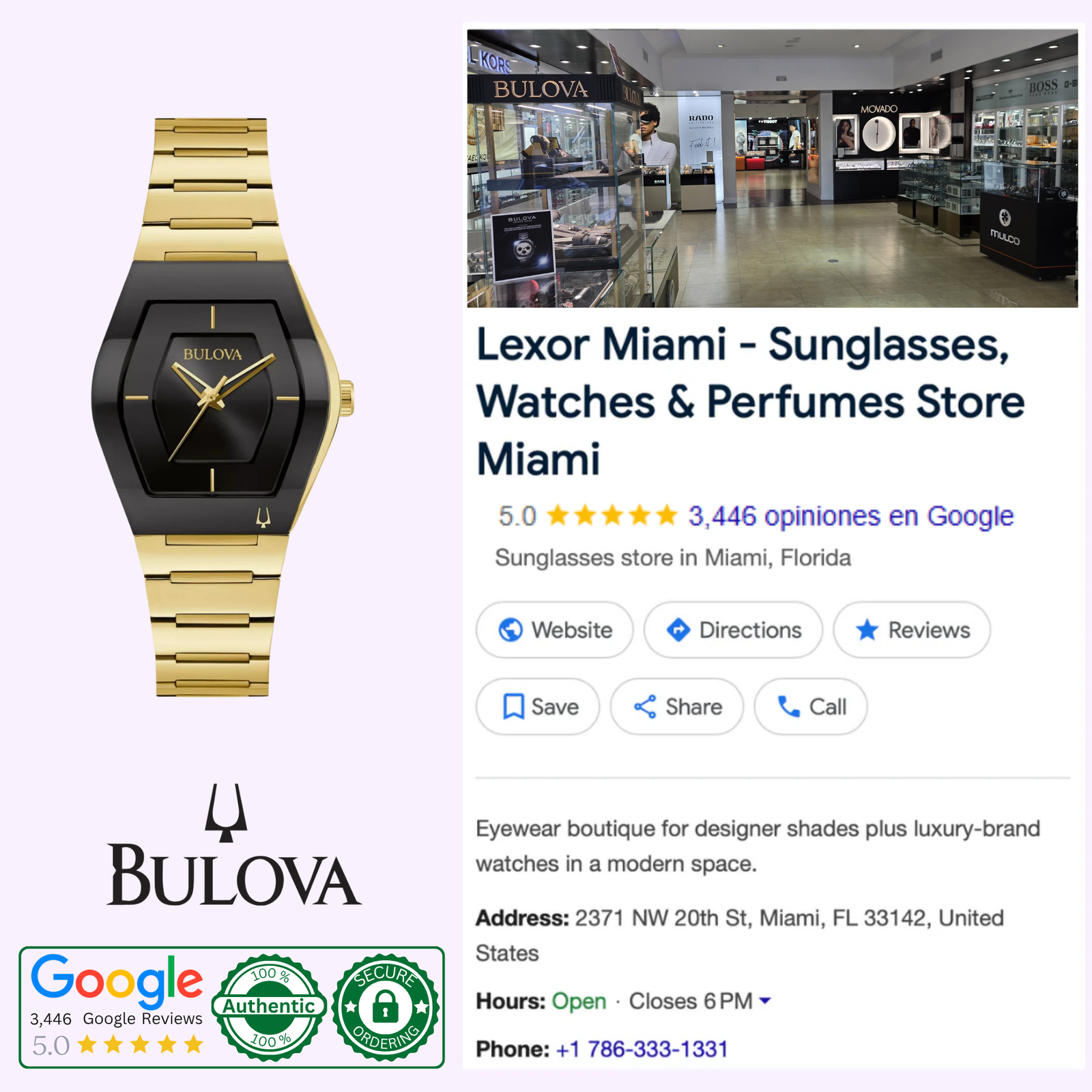 Bulova Gemini 97L164 Women Watches – Lexor Miami