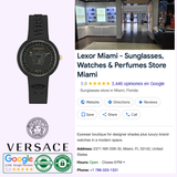 Versace Watches VE6G00223 Medusa Pop women’s watch with a silicone strap and Medusa face, featured alongside Lexor Miami’s 5-star Google rating—your go-to for sunglasses, watches, and perfumes.