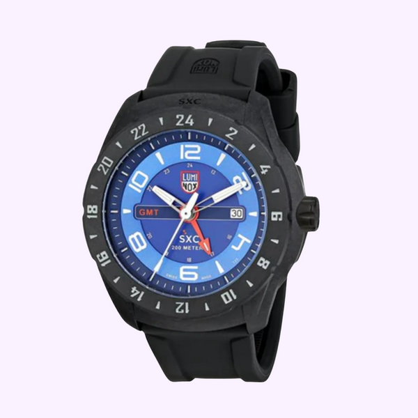 Luminox A.5023 SCX Carbon GMT Watch Quartz Mineral Crystal Men