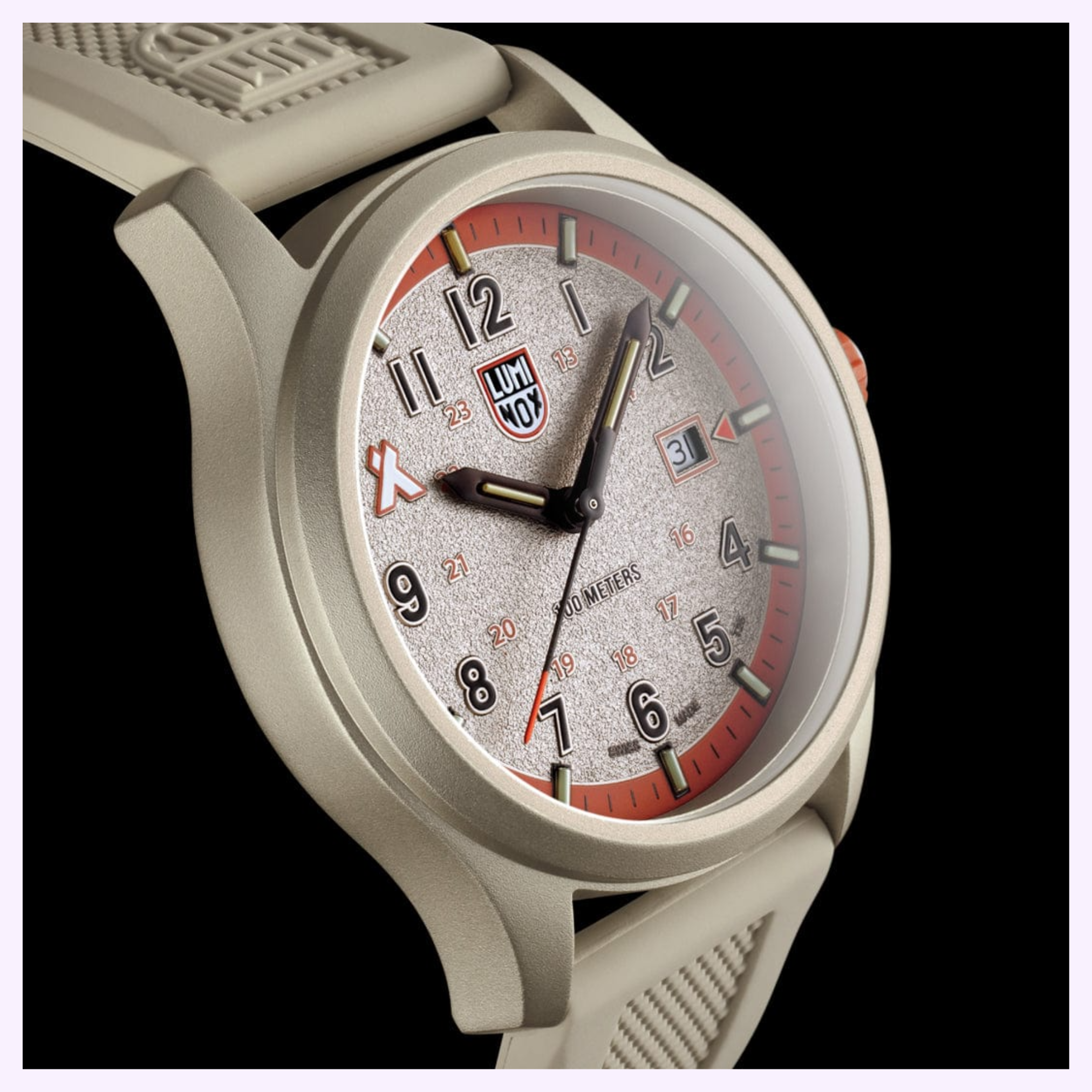 Angle View Luminox Watches Bear Grylls Survival Land 3710 Series 3500 XB.3717
