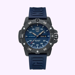 Luminox Master Carbon SEAL Automatic XS.3863 Swiss automatic watch with blue dial and black CARBONOX™+ case.