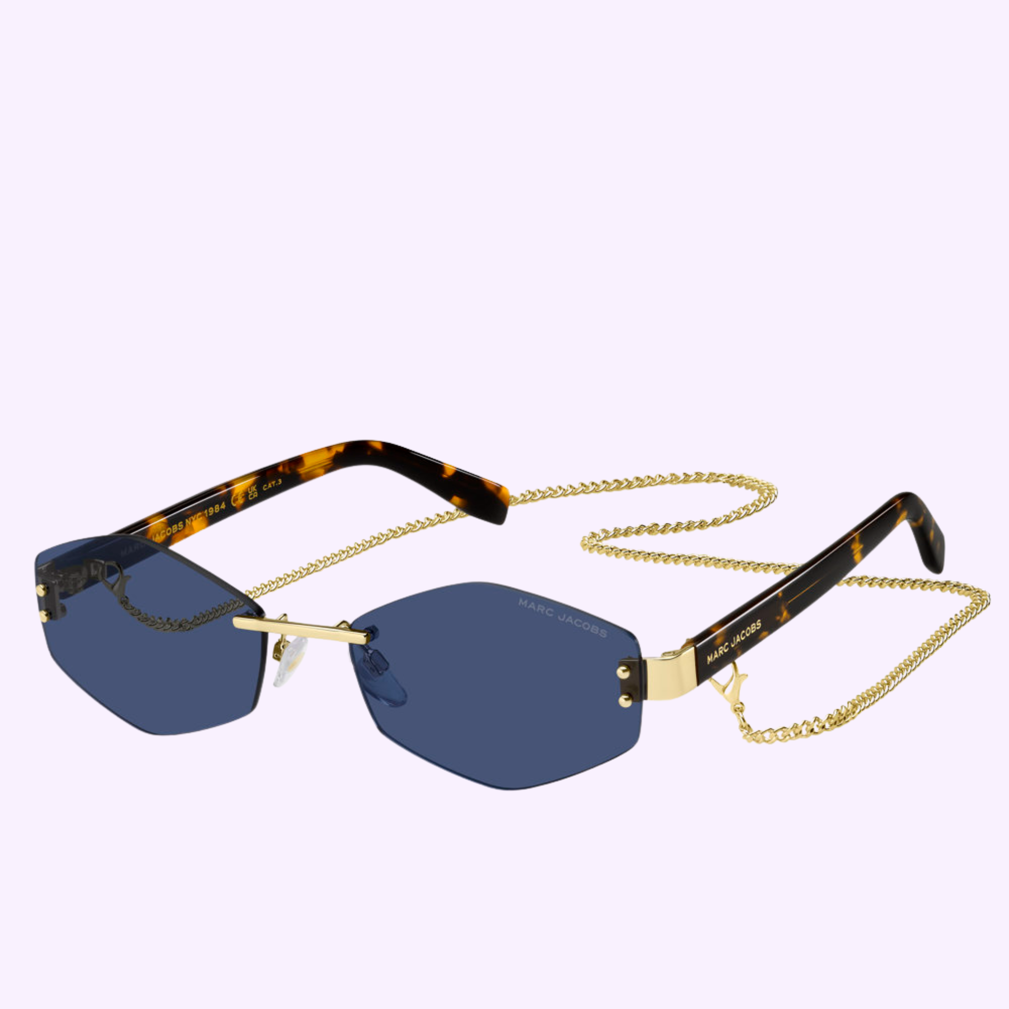 Angle View MARC JACOBS Sunglasses MARC 496/S AIR LKS GOLD BLUE