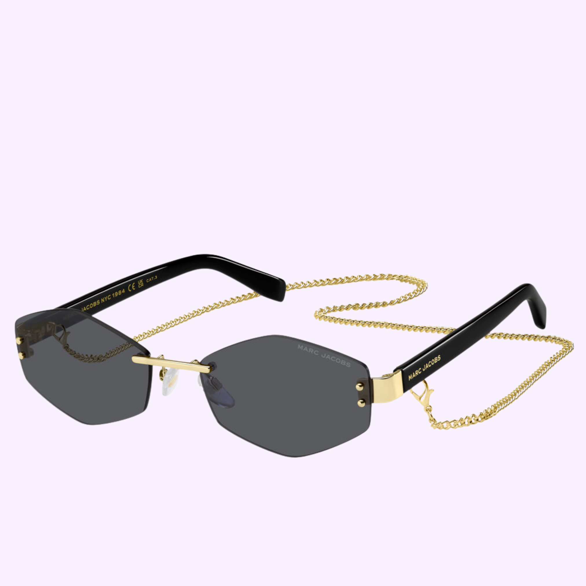 angle View MARC JACOBS Sunglasses MARC 496/S AIR RHL GOLD