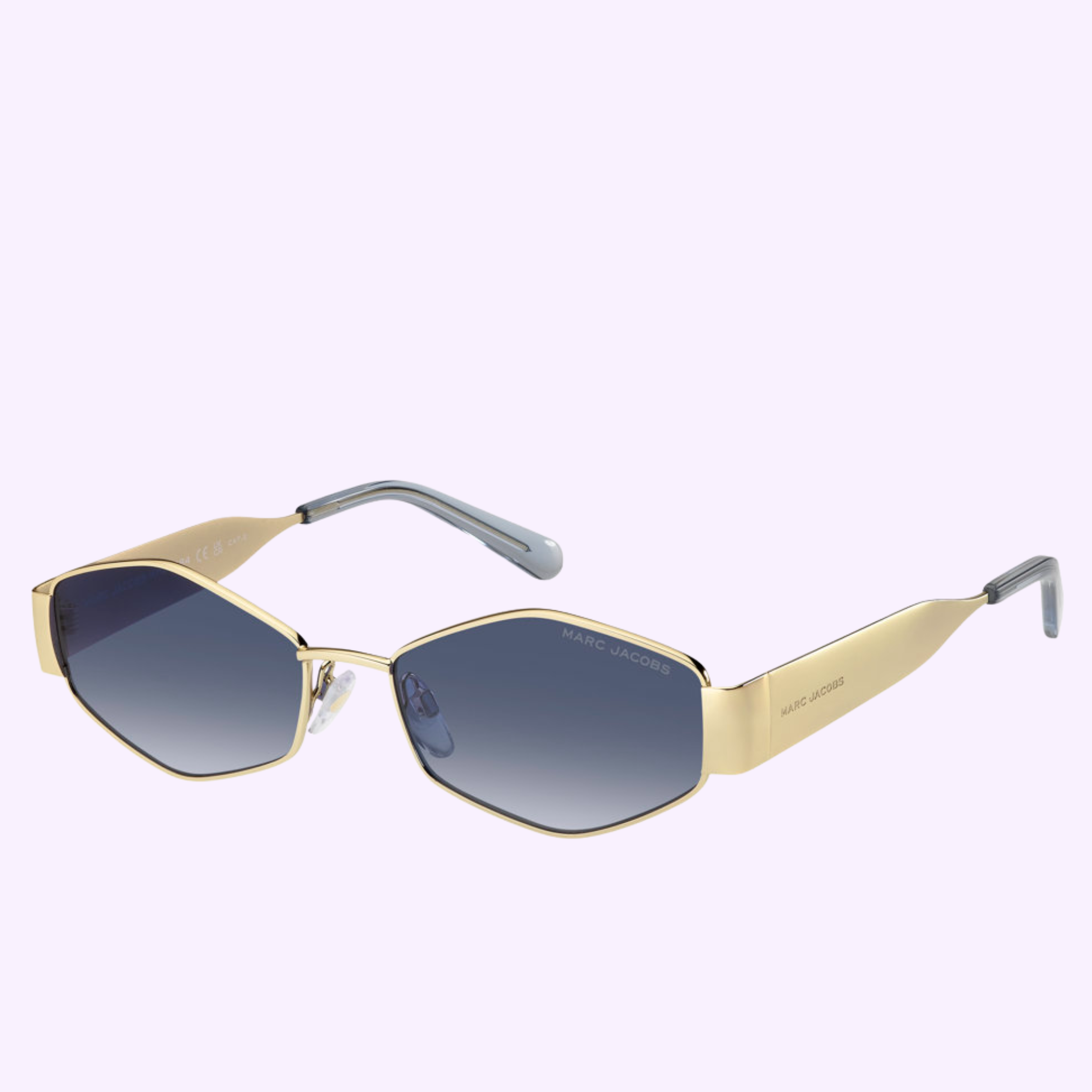 Angle View MARC JACOBS Sunglasses MARC 496/SHI/US LKS GOLD BLUE