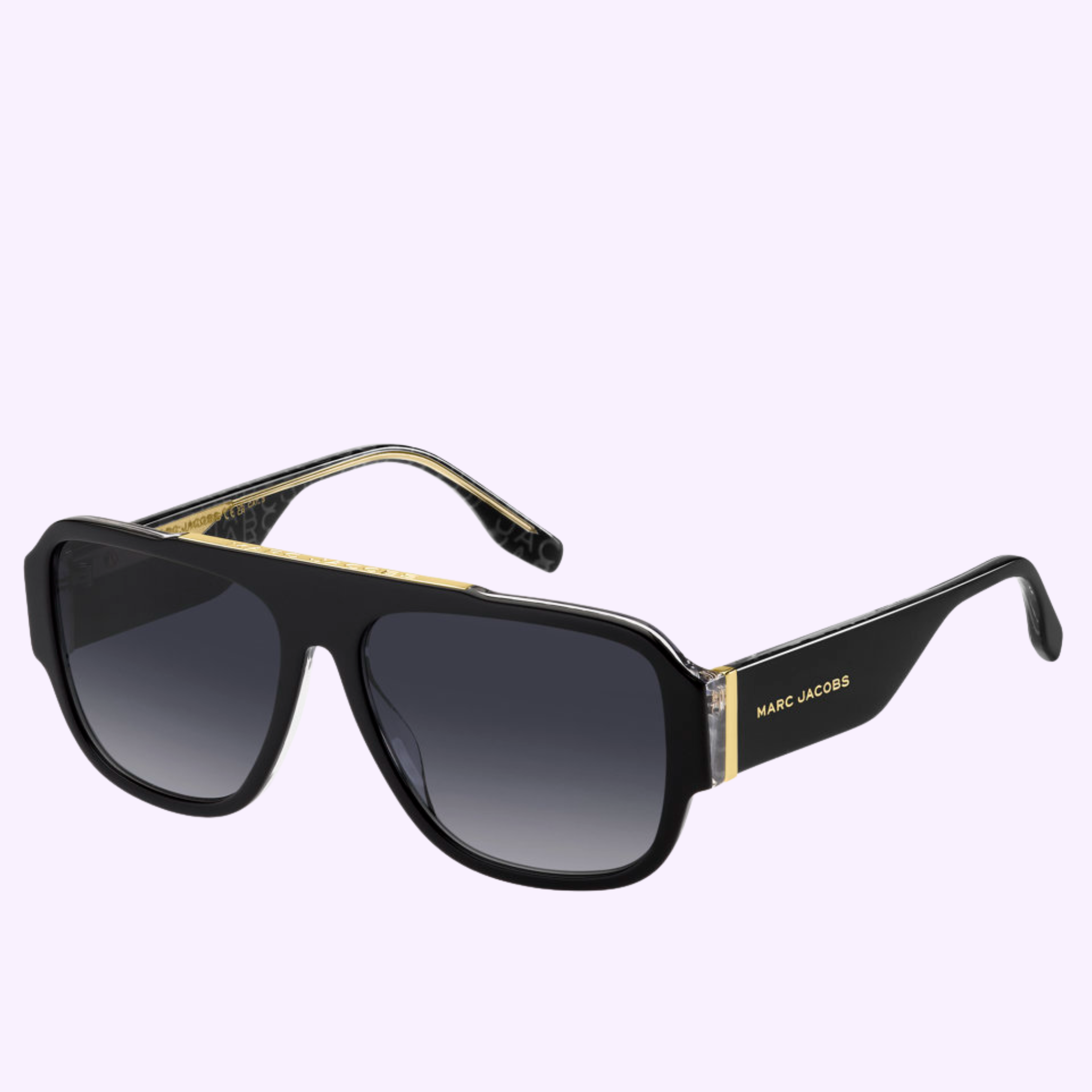 Angle View MARC JACOBS Sunglasses MARC 756/S 1EI BLK PTT GR
