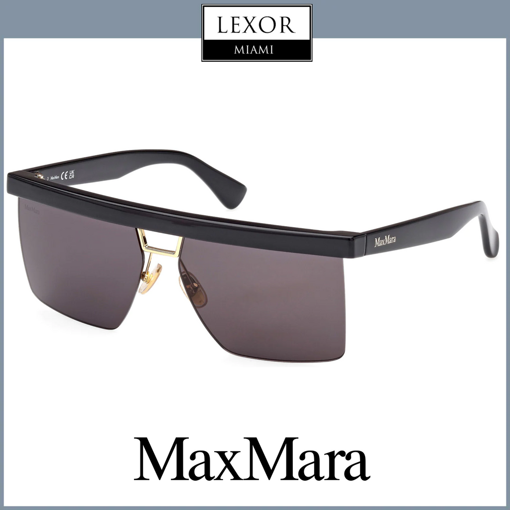 Max Mara Sunglasses MM0072-01A-60 New with tags Max Mara Sunglasses Women Black Grey Half Rim Rectangular  main image 3