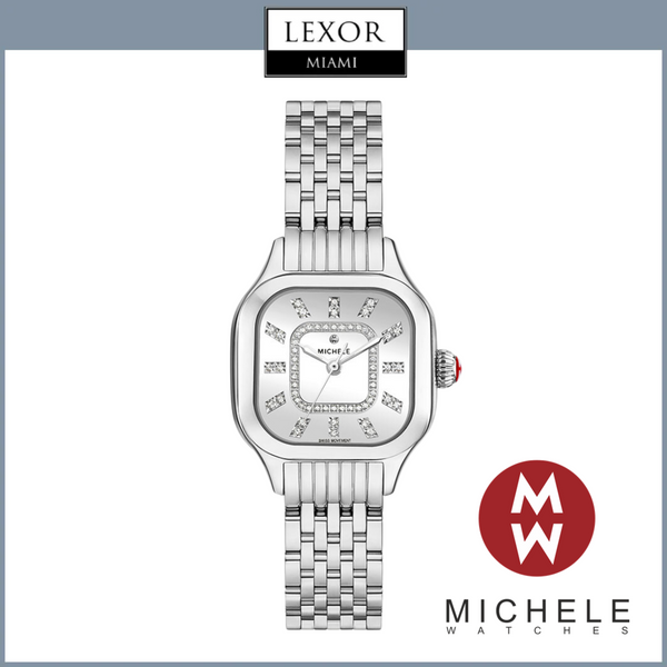 Reloj Meggie de acero inoxidable con esfera de diamantes Michele MWW33B000008