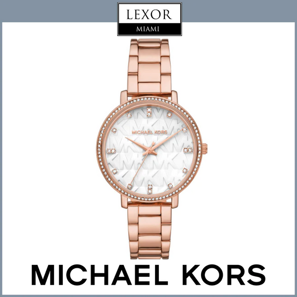 Michael Kors MK4594 Pyper Rose Gold Aço Inoxidável Pulseira Relógios Femininos