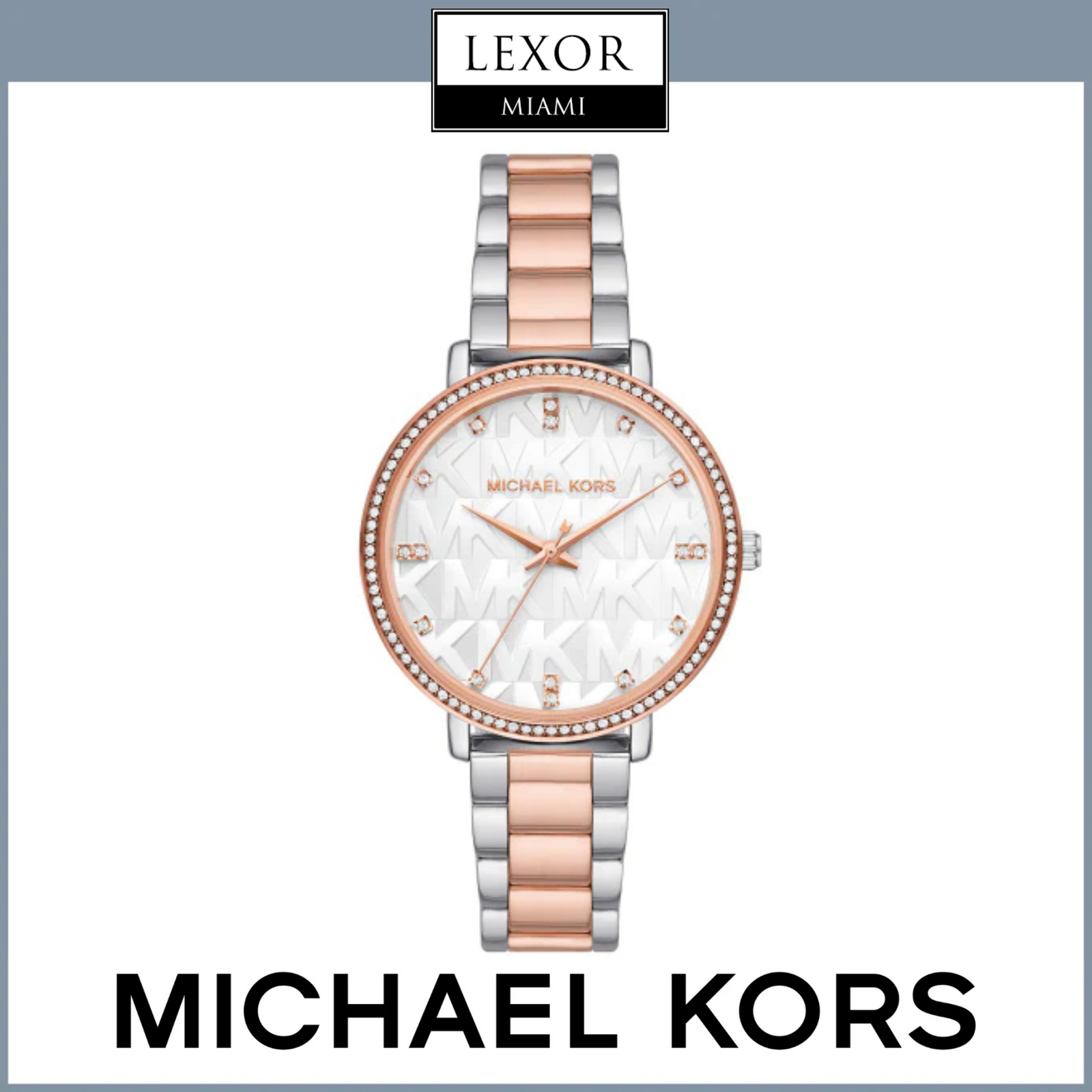 Michael kors sofie pave two tone watch on sale