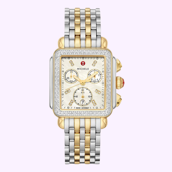 Michele MWW06A000776 Deco Stainless Steel Strap Diamond Women Watches