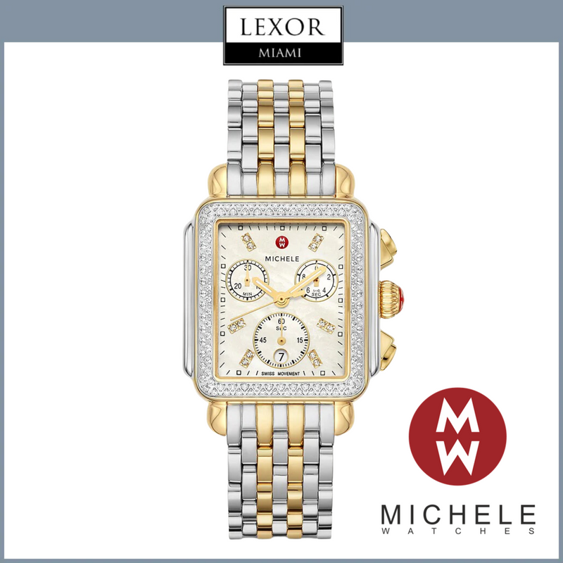 Michele MWW06A000776 Deco Stainless Steel Strap Diamond Women Watches