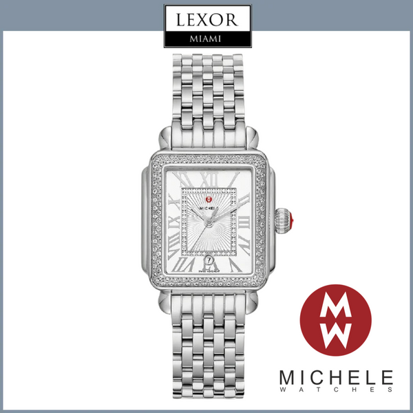 Reloj de mujer Michele MWW06G000001 Deco Madison Mid de acero inoxidable con diamantes