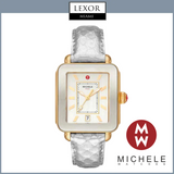 Michele MWW06K000038 Deco Sport Silver Leather Strap Women Watches
