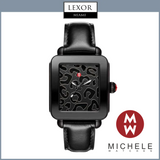 Michele MWW06K000051 Deco Sport Noir Black Leather Strap Unisex Watches