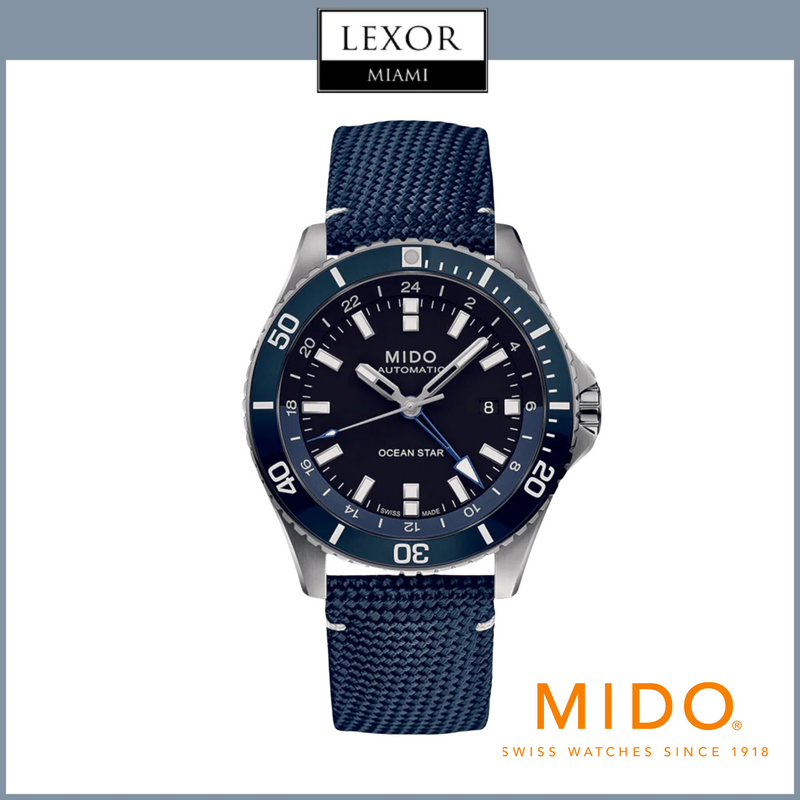 Mido M0266291705100 OceanStar GMT Blue Silicone Strap Men Watches