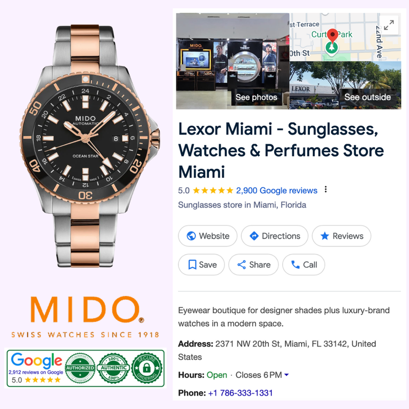 Mido M0266292205100 Ocean Star Gmt Reloj automático con pulsera para hombre