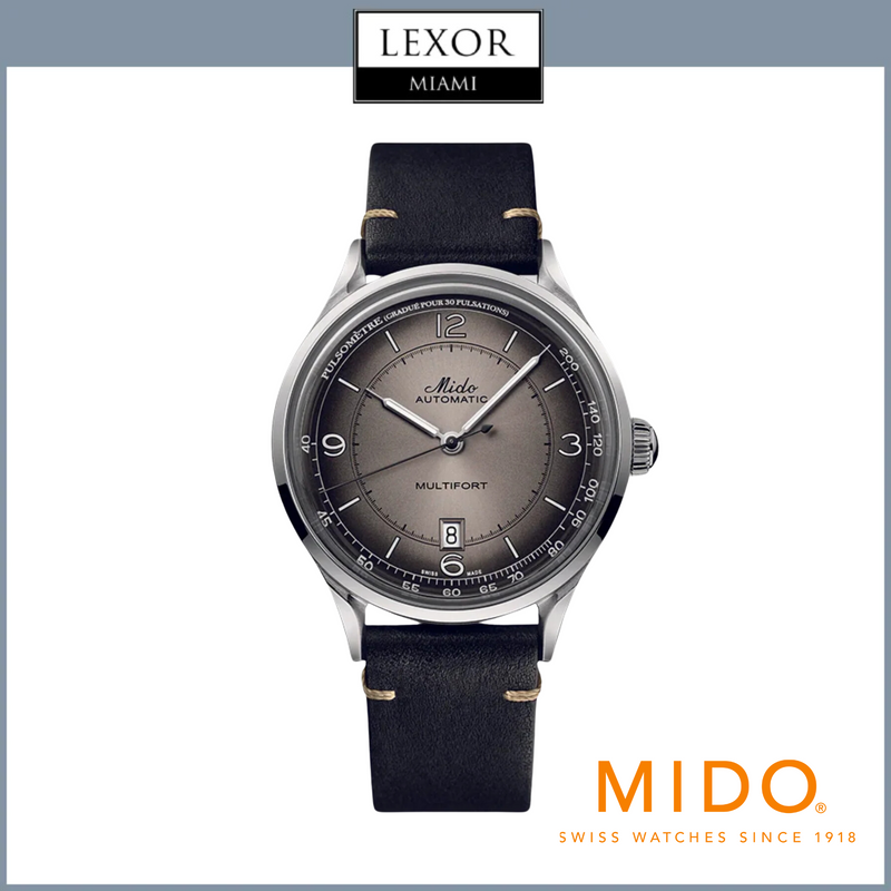 Mıdo M0404071606000 Multifort Pulsemeter Automatic Leather Strap, 40mm Men Watches Lexor Miami
