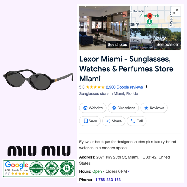 Gafas de sol para mujer MIU MIU 0MU 04ZS 1AB5S0 50 de acetato brillante