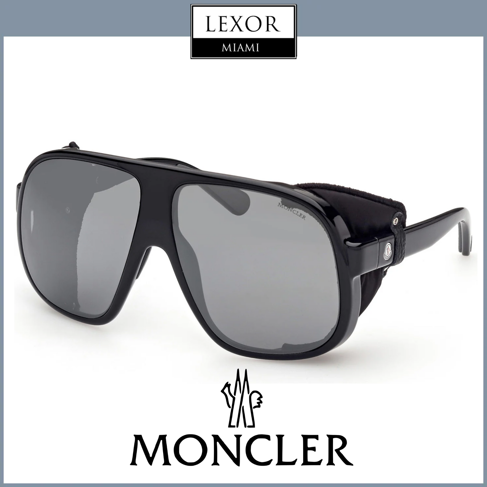 MONCLER ML 0116-F 黒 サングラス 57◻︎19-140 MONCLER - 【新品未使用】MONCLER モンクレール ブルーレンズ