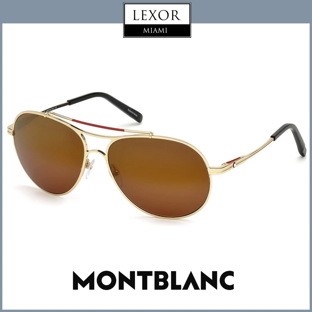 【美品】Mont-Blancサングラス Mont Blanc MB0258SA 001 Sunglasses - US